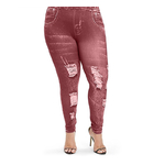 jeans grande taille rouge