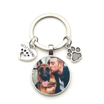 Porte-Cl-Personnalis-en-Verre-avec-Photo-de-Chien-pour-Cadeau-et-Souvenir-Pendentif-en-Cristal