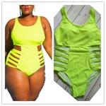 Grande-taille-maillot-de-bain-Push-Up-maillots-de-bain-femmes-Bandage-maillots-de-bain-bretelles
