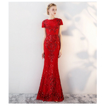 robe de soirée siréne grande taille rouge
