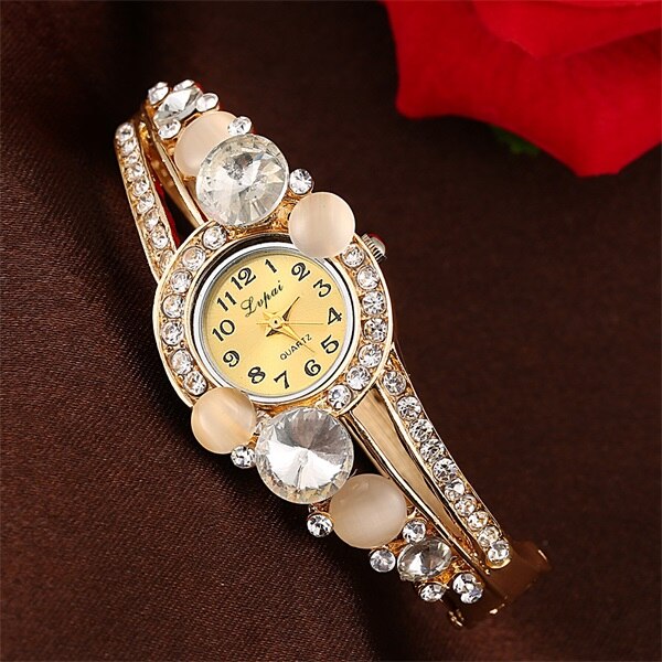 Montre Bracelet fleurs et strass