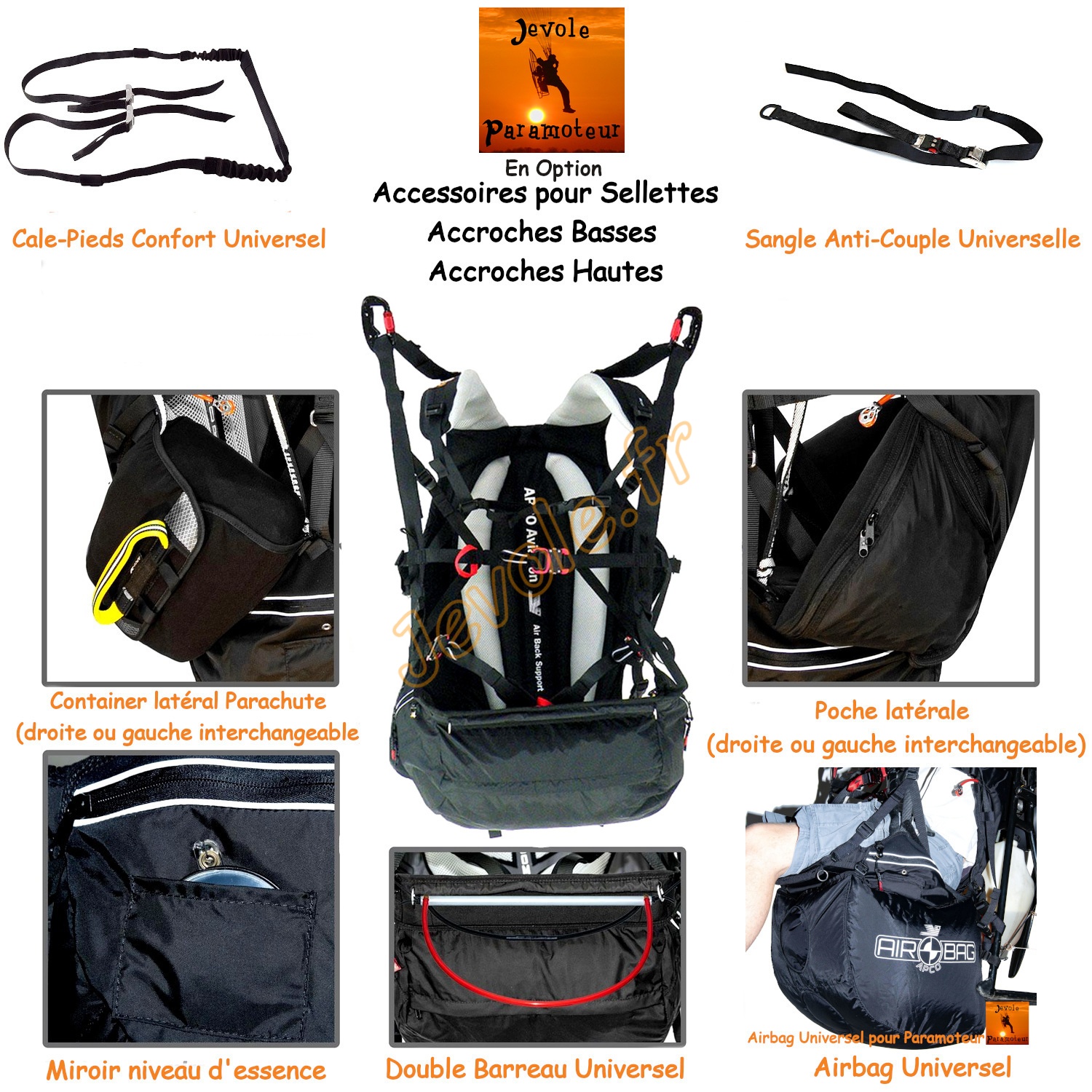 sellette-paramoteur-haute-SLT-legere-apco accessoires