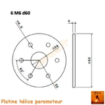 platine hélice 6-M6-d60 croquis