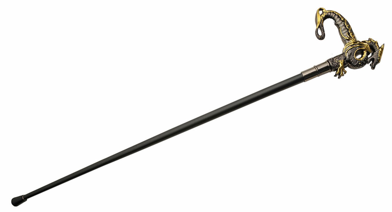 Canne épée 93,5cm baton de marche - Design Dragon..