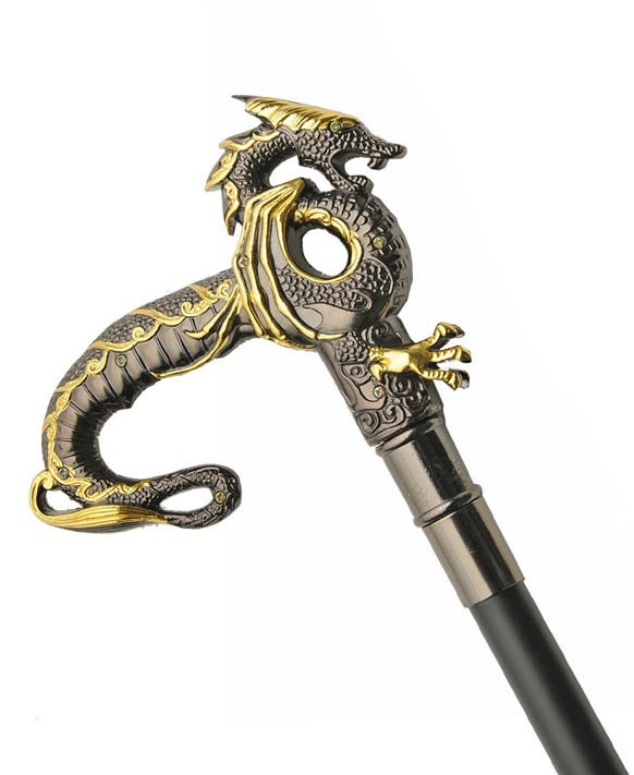 Canne épée 93,5cm baton de marche - Design Dragon...