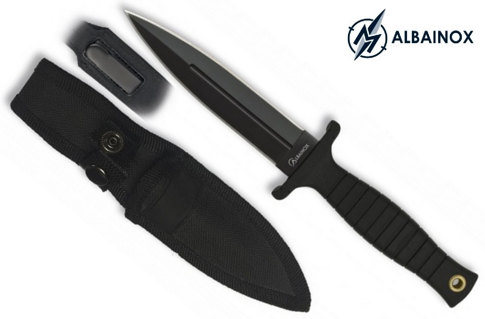 Dague couteau de botte 22,5cm tactique - ALBAINOX