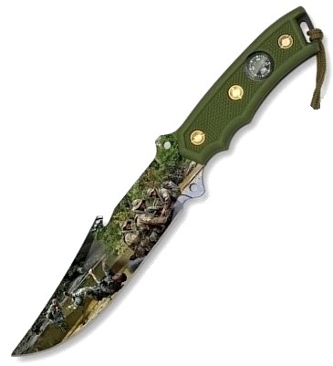 Poignard couteau 27,5cm militaire + boussole - ALBAINOX..