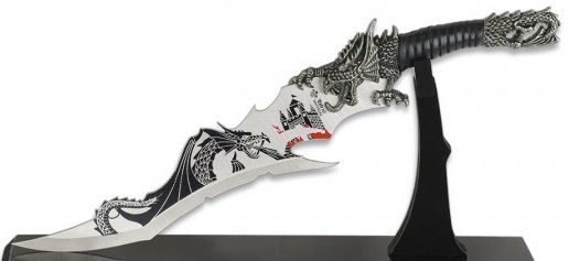 Dague poignard 31,8cm Dragon Impérial - Couteau collection.