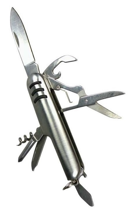Couteau multifonction en acier 7 outils - camping outdoor.