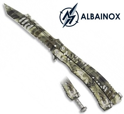 Couteau papillon balisong 22,5cm Serpent - ALBAINOX