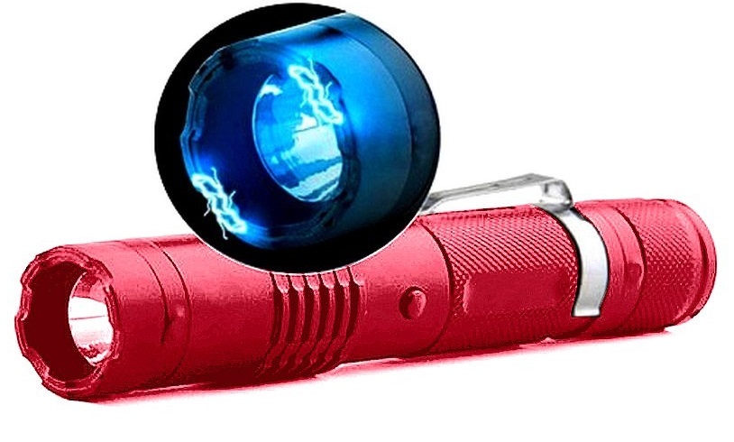 Taser shocker compact 3 600 000 volts LED Rouge