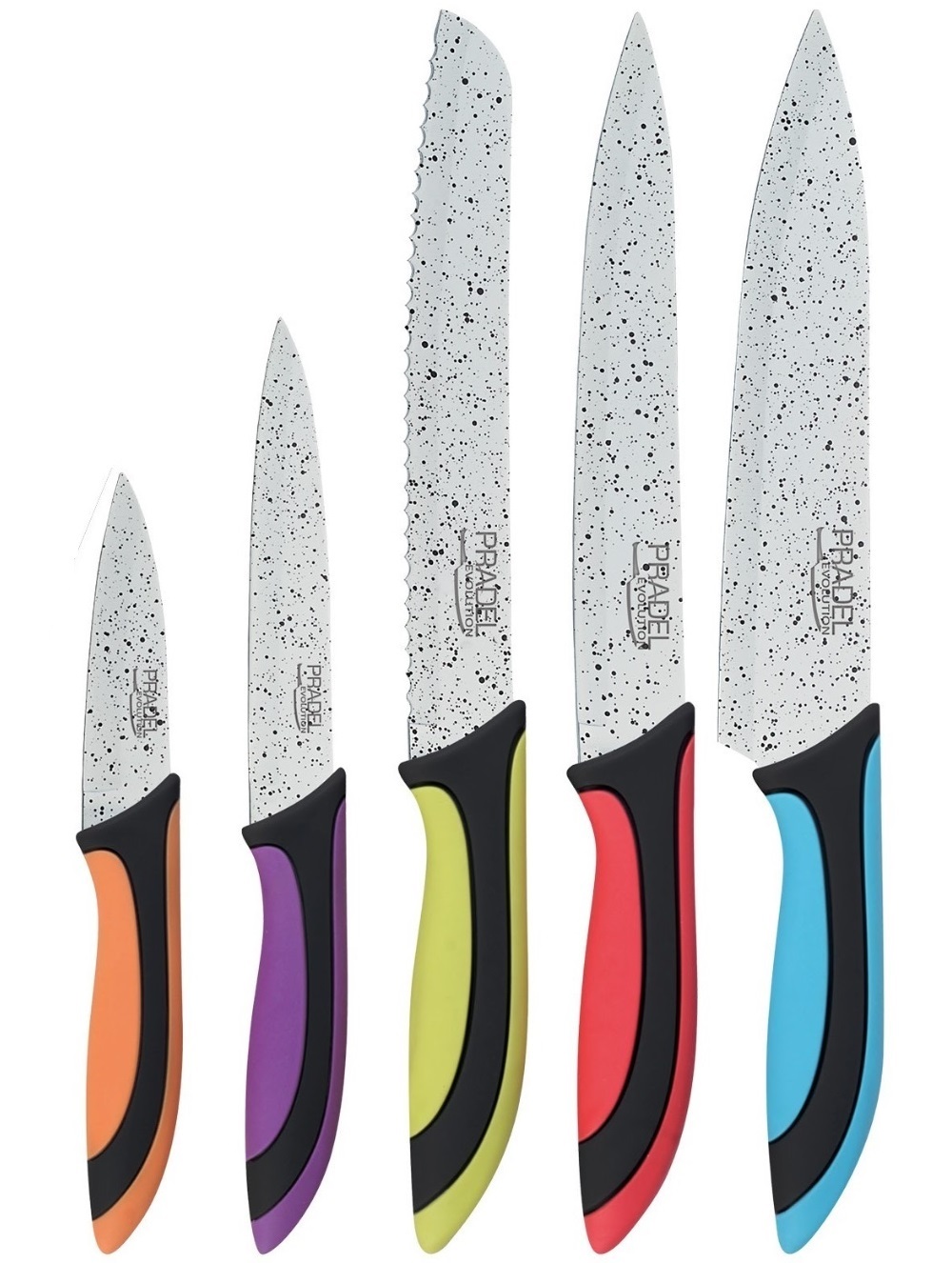 Coffret couteaux PRADEL couteau de cuisine table - Pierre blanche couleur..