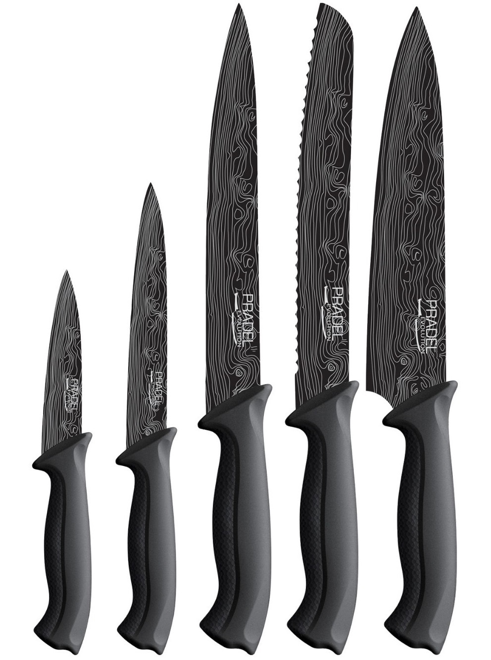 Coffret couteaux PRADEL couteau de cuisine table - Acier noir..