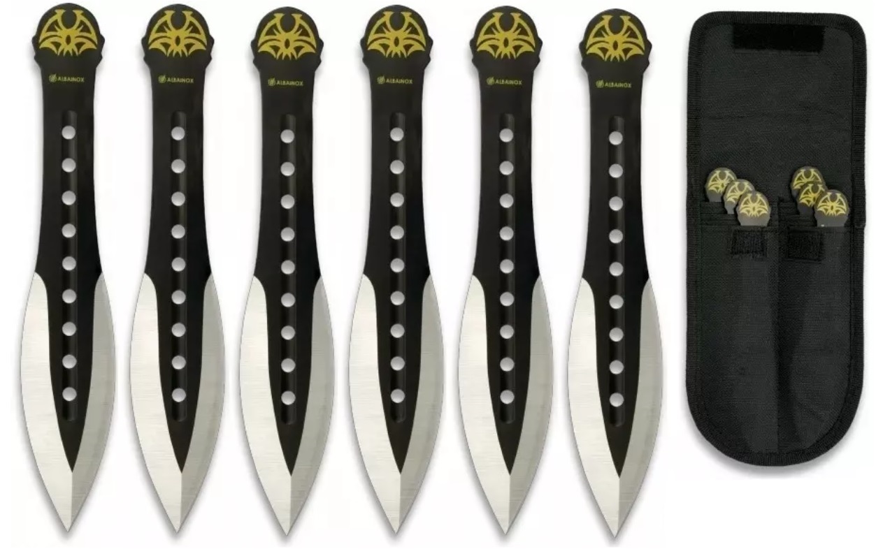 Pack 6 couteaux de lancer 15cm - couteau jet ALBAINOX