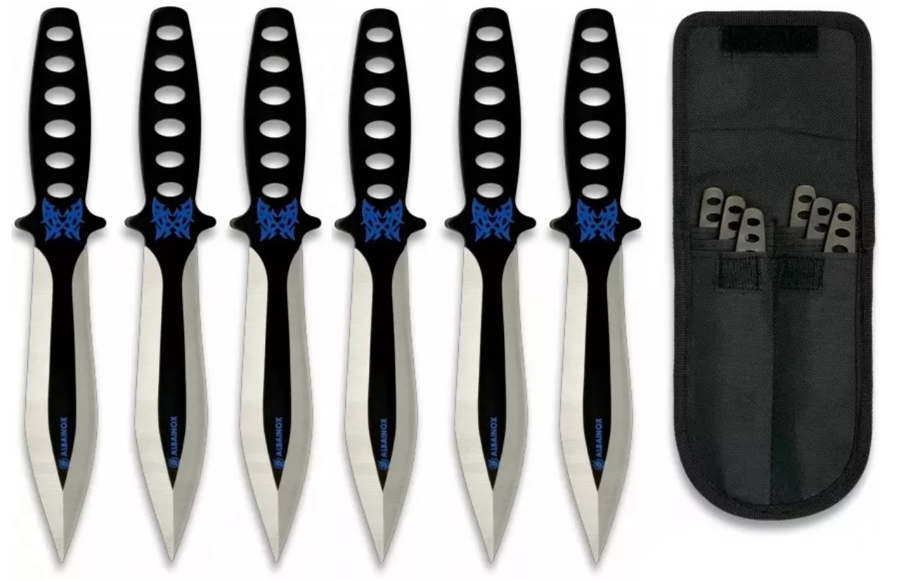 Pack 6 couteaux de lancer 15cm - couteau jet ALBAINOX