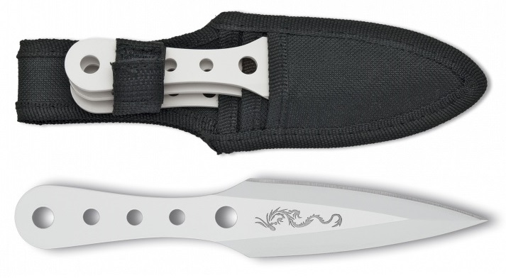 3 Couteaux de lancer 16,5cm couleur blanc ALBAINOX.