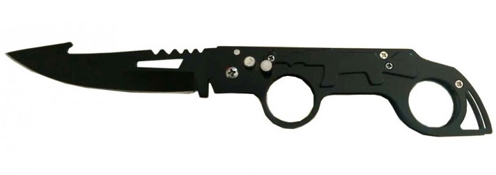 Couteau automatique 24,2cm cran darrêt FUSIL noir.