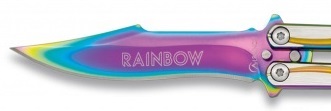 Couteau papillon balisong Rainbow 17,8cm.