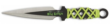 3 Couteaux de lancer 16cm Zombie - Couteau full tang.
