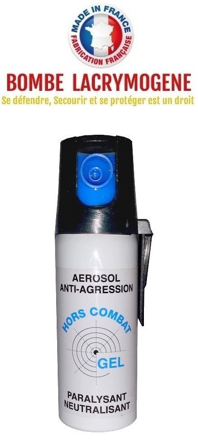 Bombe lacrymogène 50ml GEL défense - Lacrymo protection