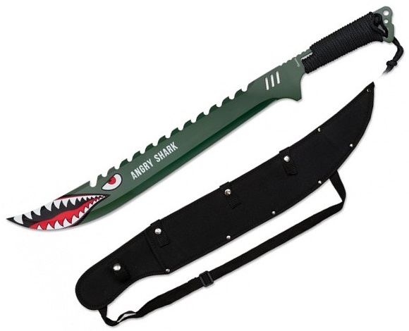 Machette ANGRY SHARK full tang 63,5cm tout acier