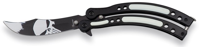 Couteau papillon balisong 23cm The Punisher ALBAINOX.