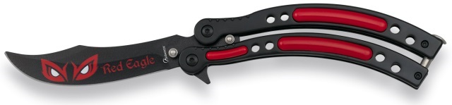 Couteau papillon balisong 23cm Red Eagle ALBAINOX.