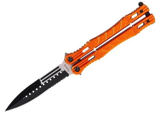 Couteau papillon night fighter - balisong orange