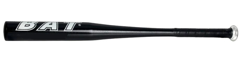 Batte de baseball 70,5cm aluminium noir résistant.