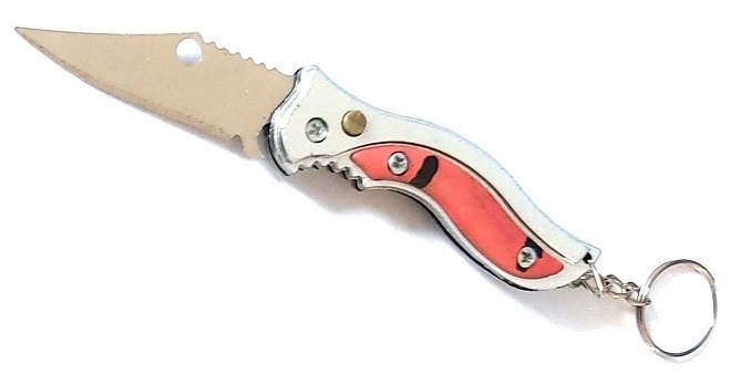 Kit porte-clefs de défense avec couteau pliable