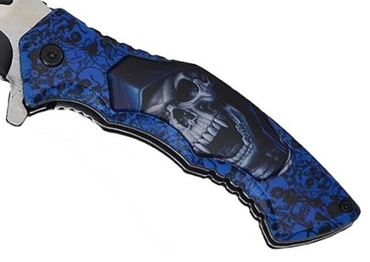Couteau design Squelette pliant 20,5cm.