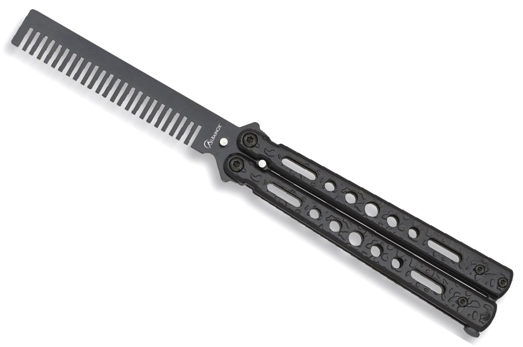 Couteau papillon balisong 21cm Peigne brosse cheveux