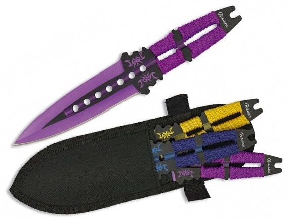 3 Couteaux de lancer 19cm multicolore ALBAINOX