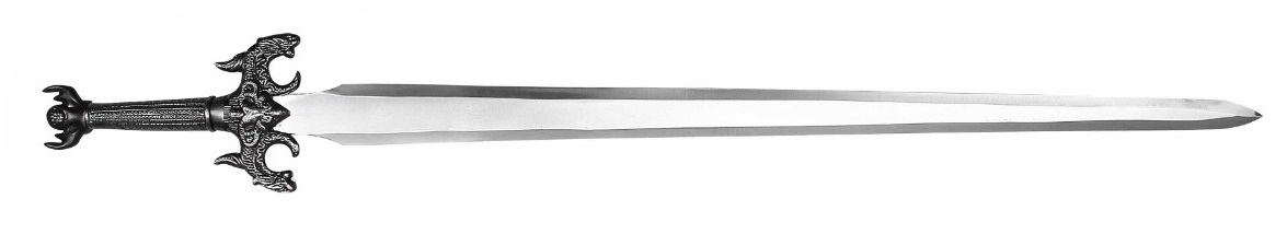 Epée arme 83cm acier design + socle décoration10.