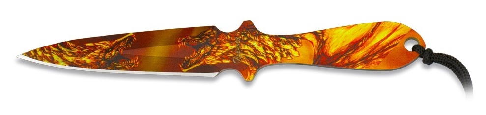 Couteau de lancer 17,2cm design dragon ALBAINOX.