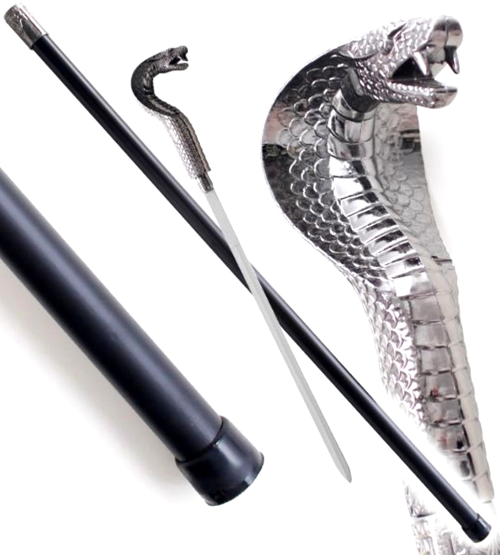 Canne épée bâton de marche 91cm Cobra Serpent