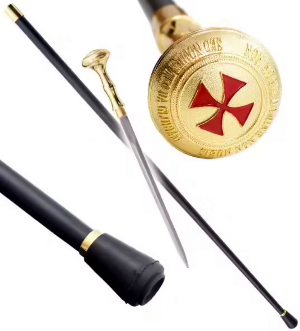 Canne épée bâton de marche 92cm Les Templiers