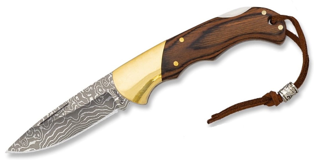 Coffret couteau 17,5cm avec lame Damas.