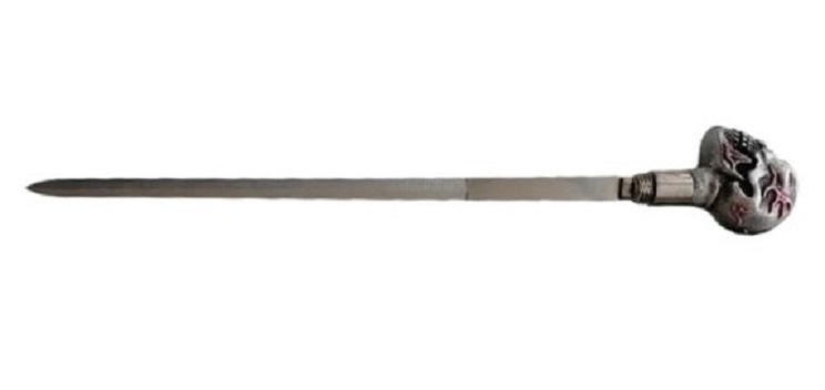 Canne épée bâton de marche 86cm Tête de Mort.