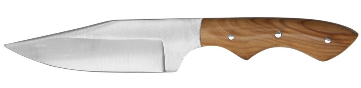 Poignard couteau 20,5cm bois teck LEOPARD + étui cuir2.