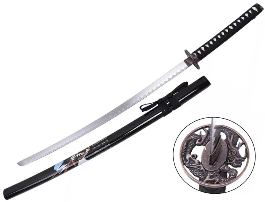 Katana tranchant 95cm samouraï japon fourreau