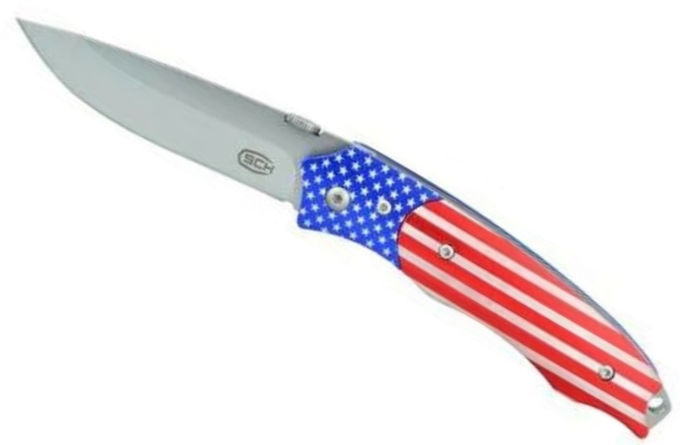 Couteau pliant 20cm drapeau américain USA.