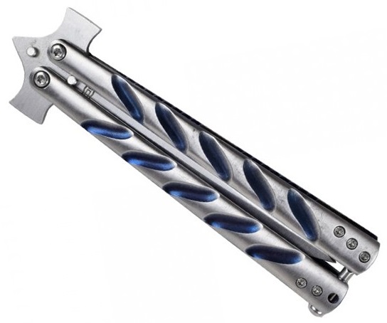 Couteau papillon balisong 22,7cm design de rue.