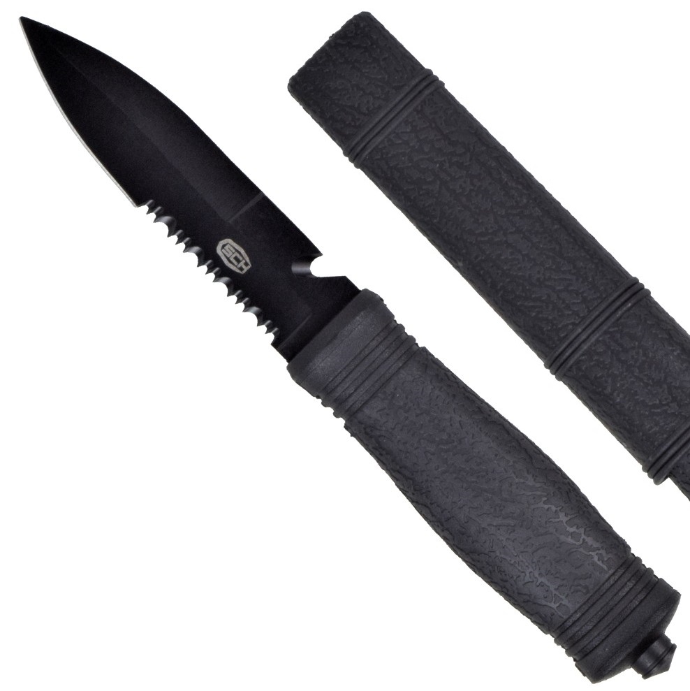 Couteau de botte dague ceinture 23cm noir SCH
