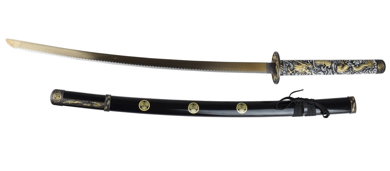 Katana dragon gold