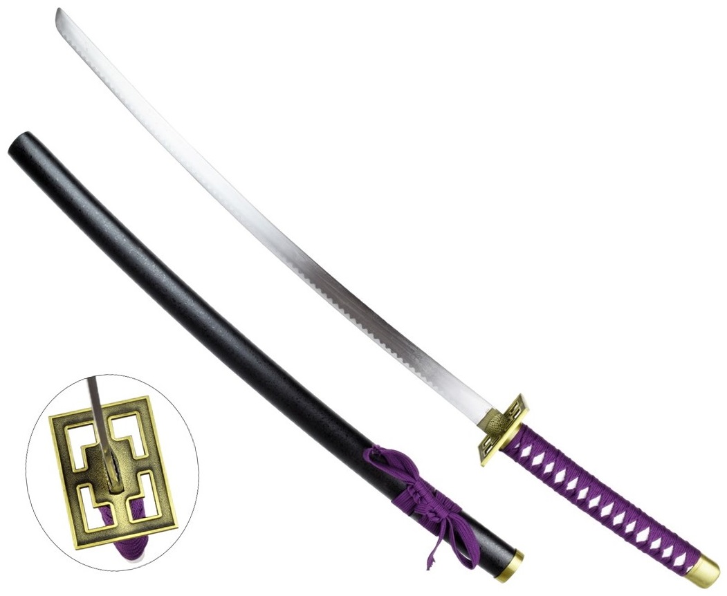 Katana 97cm arme design violet fourreau inclus