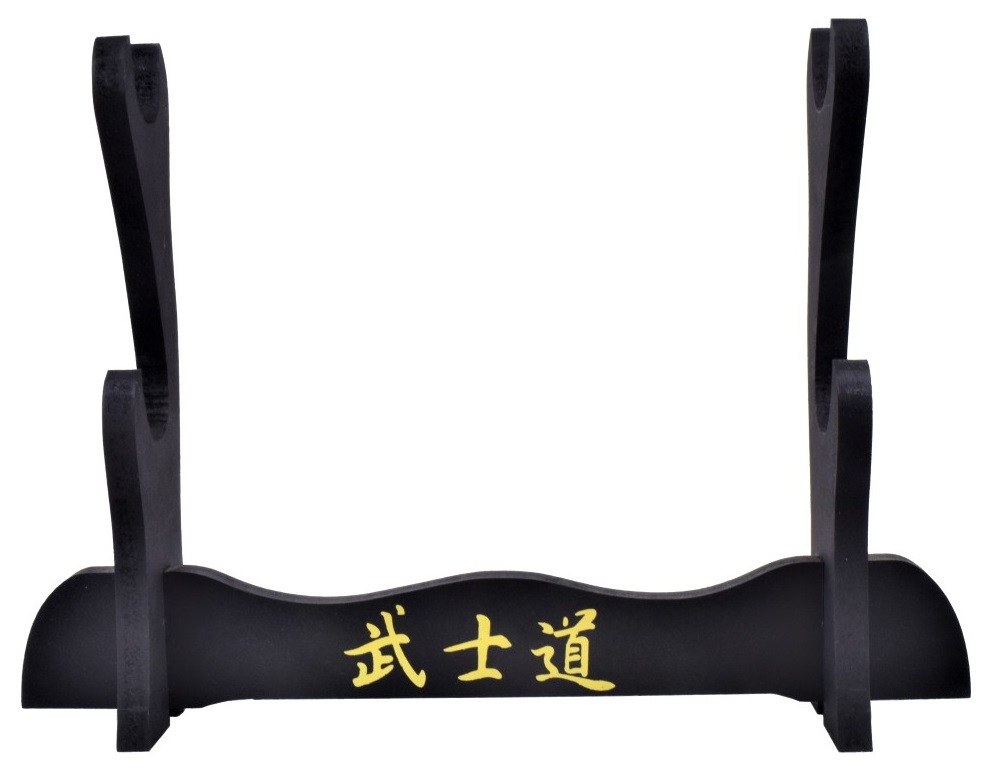 Support socle en bois pour 2 katanas - Idéal exposition