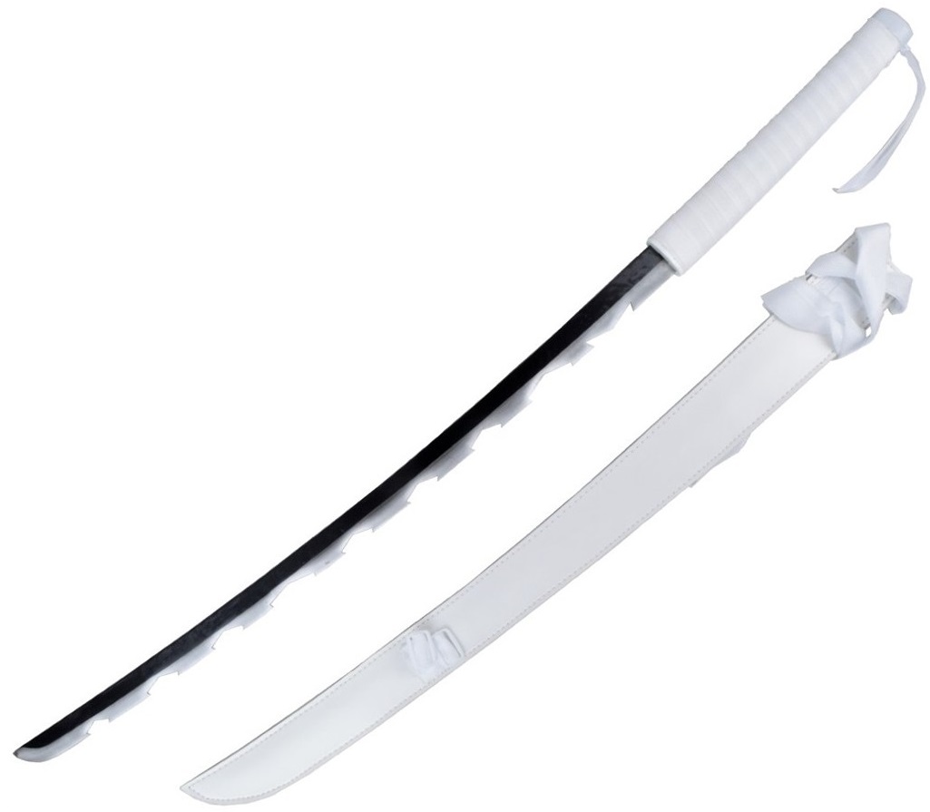 Katana blanc lame design arme 92,5cm fourreau