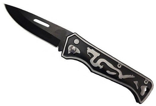 Couteau pliant 14,7cm de poche noir acier