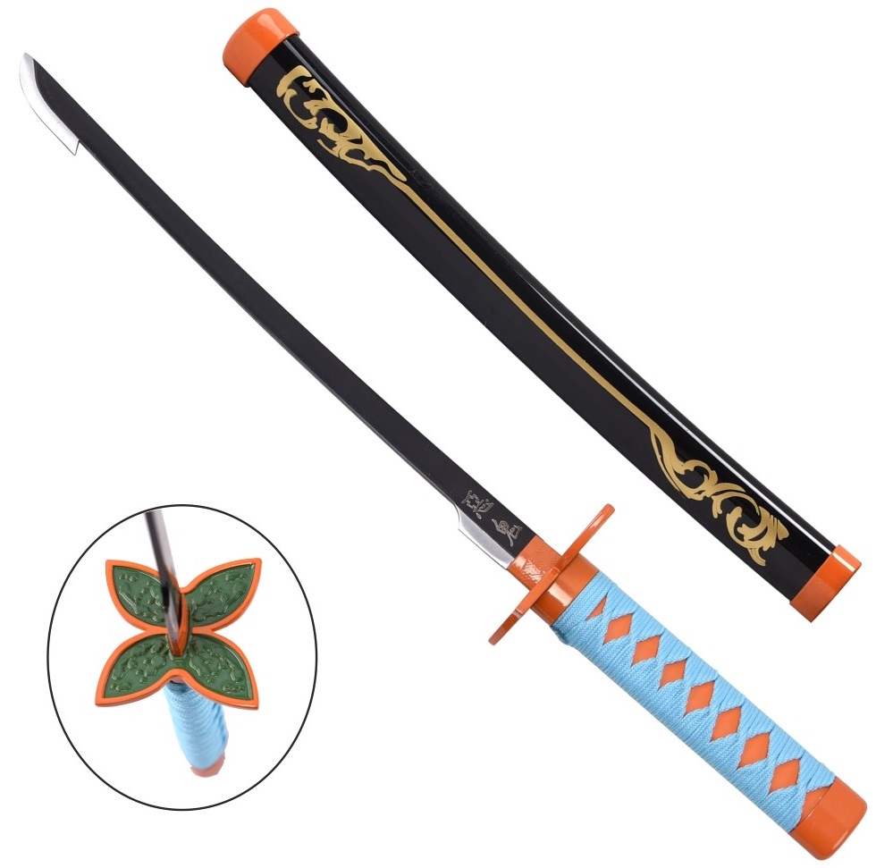 Petit Katana Wakizashi 43cm design + socle bois